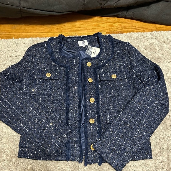 Nordstrom Jackets & Blazers - Navy Blue Tweed Blazer Nordstrom